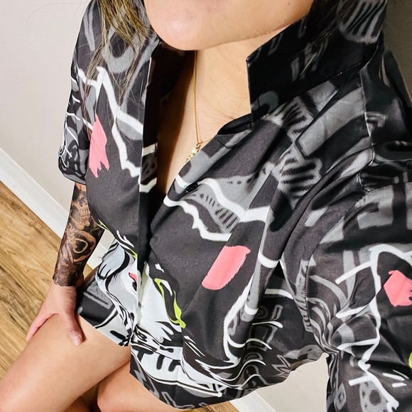 Bad Cattitude Trendy Polo Shirt - Picture 2 of 3